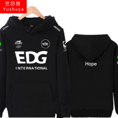 Liga S8 Tambah Beludru Kaos Sweater Pria atau Wanita Baju Seragam Tim Jaket Hoodie (Hope Hitam)