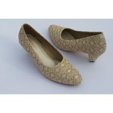 LIKE Ethnic Amerlin Heels Tweety Gold - Putih Gading