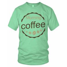 Limosin-kaos distro-kaos dtg Morning Coffee - Hijau Stabilo