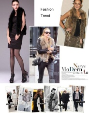Linemart Harga Murah Tiruan Rubah Bulu Rompi Gilet Vset Jaket Outwear Rompi Panas (Hitam)-Internasional