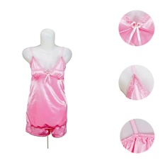 Lingerie Renda Tali Satin TSC Fashion Baju Tidur + Celana Sexy Wanita Silk Satin