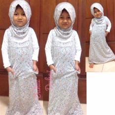 Little Pineapple 3in1 Gamis Overall Dress Flowery 3-8Tahun
