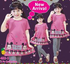 Little pineapple stelan dengan motif tsum tsum bahan kaos