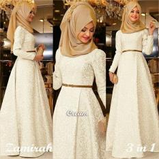 LK17 Gamis 3 in 1 / Long Dress / Hijab / Busana Muslim - Produk Lokal
