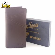 Lois - Dompet Panjang Kulit Sapi Asli Ori Pria Genuine Leather Lois Original Coklat - LW 806 BR