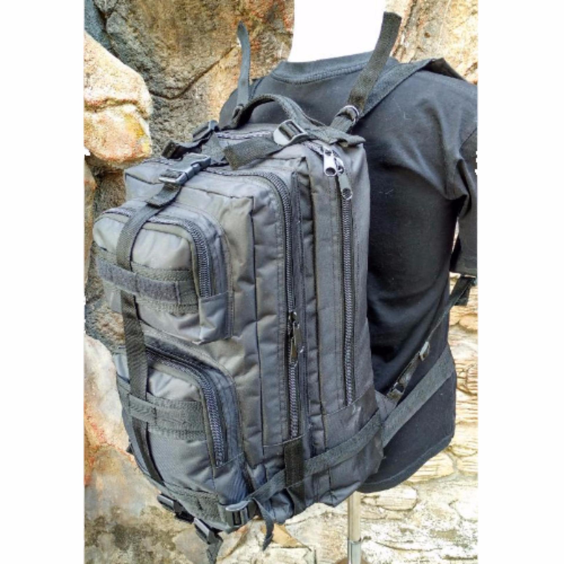 Lokal Tas Ransel Punggung Army 3P - Hitam