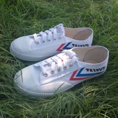 Lompatan Sol Karet Memakai Seni Bela Diri Sepatu Trek Dan Lapangan Sepatu (Putih)
