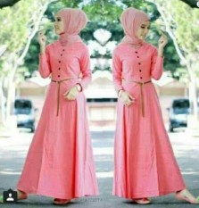 Long Dress Gamis / Maxy Wanita Lengan Panjang Busui Katun Rayon Amelia