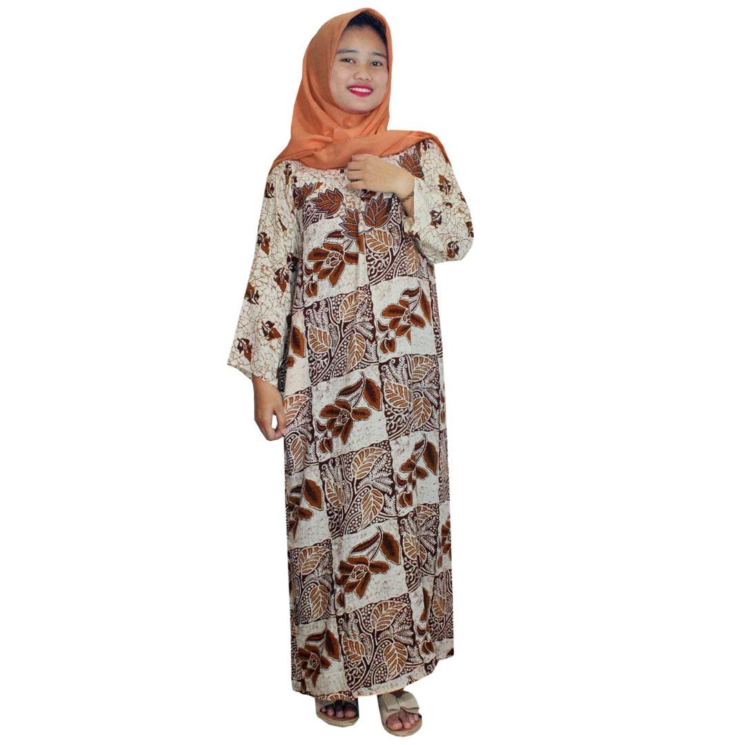 Longdres Batik, Daster Lengan Panjang Batik, Baju Tidur, Piyama, Leher Kerut (LPT001-97)