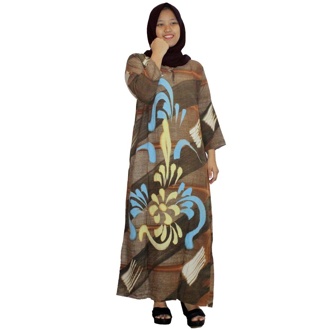 Longdres Batik, Daster Lengan Panjang Batik, Baju Tidur, Piyama, Leher O (LPT001-51)
