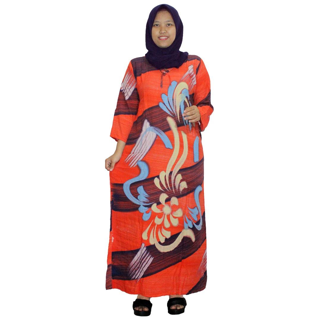 Longdres Batik, Daster Lengan Panjang Batik, Baju Tidur, Piyama, Leher O (LPT001-51)