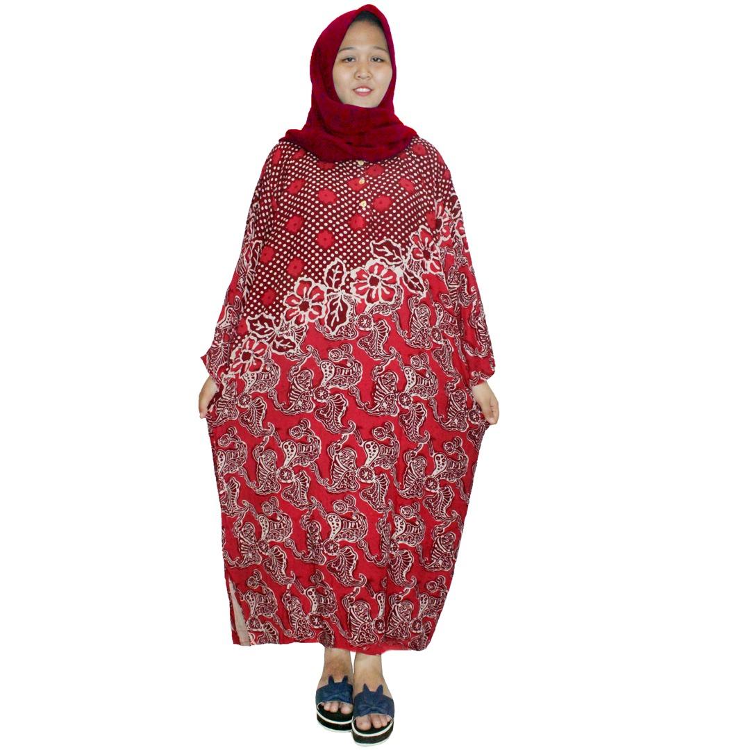 Longdres Jumbo Batik, Daster Lengan Panjang Jumbo, Baju Tidur, Piyama, Kancing, Daster Bumil, Busui (LPT003-09)
