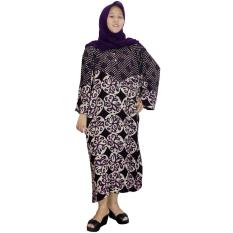 Longdres Jumbo Batik, Daster Lengan Panjang Jumbo, Baju Tidur, Piyama, Kancing, Daster Bumil, Busui (LPT003-28) Batik Alhadi