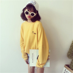 Longgar Baru Siswa Lengan Panjang Kemeja Kecil (Kuning) baju wanita baju atasan kemeja wanita