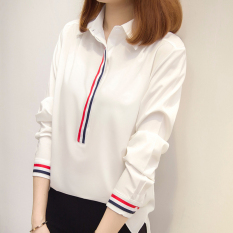 Kemeja Putih Baru SMA Atasan Korea Fashion Style Warna Solid