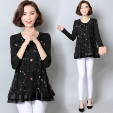 Kemeja Sifon Korea Fashion Style Tambah Beludru Musim Gugur Dan Musim Dingin Baru Baju Dalaman (Foto Warna (bagian tipis))