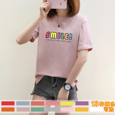 Longgar Korea Modis Gaya Siswa Perempuan Musim Semi Atasan Kaos (Warna Kuning Emas)