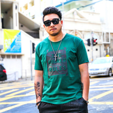 Longgar Orang Gemuk Musim Panas Lengan Pendek Raja Baju Dalaman Kaos (Hijau)