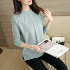 Longgar Pullover Perempuan Musim Gugur Baru Ayat Pendek Jas Sweter (Danau Biru) baju wanita baju atasan