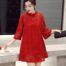 Baju Pelayanan Yard Besar Longgar Gaun Malam Wanita Hamil Mempelai Wanita (Merah) Baju Wanita Gaun Wanita Gaun Wanita