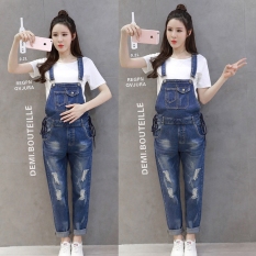 Longgar Wanita Hamil Suspender Celana Panjang (Gambar Warna Romper)