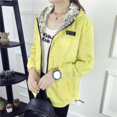 Haoxi Kardigan Wanita 2 Sisi Model Longgar Gaya Korea Banyak Warna (Jaket Kuning) Baju Wanita Jaket Wanita