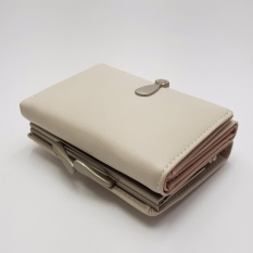 Louis - Clutch Dompet Compact Lipat Wanita - Light Grey