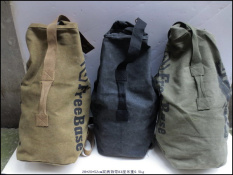 Luar Rumah Kanvas Pria Dan Wanita Tabung Bulat Tas Tas Ransel (Besar Coklat Muda Warna)