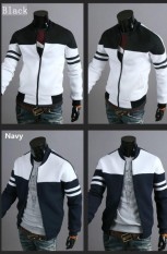 Lunar Valley 2018 Baru Seksi Penjualan Jaket Pria Ritsleting Hoodie Anak Laki-laki Sportswear Musim Dingin Sweter Tanpa Kancing ᆪᄄsizeᆪᄎxs-Xxlᆪᄅ-Putih & Hitam-XL-Internasional