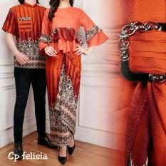 lunashop fashion couple felisia warna orange model terbaru dan terkini