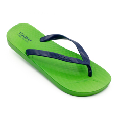 Luofu Kasual Laki-laki Sendal Jepit Kaki Tergelincir Sepatu Datar (Biru Tua Nike Di Hijau)