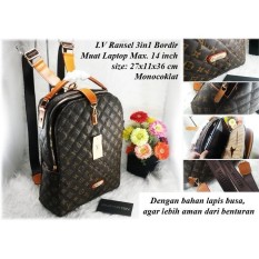 LV Ransel 3in1 Bordir Original (muat laptop 14 inch)