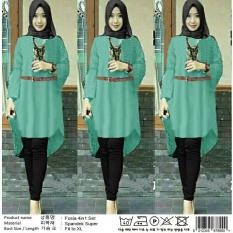 LX HIJAB FOSIA 4IN1 SET TOSCA BAJU MUSLIM WANITA DEWASA MURAH MODIS CEWK KEKINIAN GROSIR TANAH ABANG