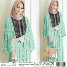 LX NERIZA KAFTAN 2IN1 BAJU MUSLIM WANITA DEWASA MURAH MAXI GAMIS CEWEK KEKINIAN GROSIR TANAH ABANG