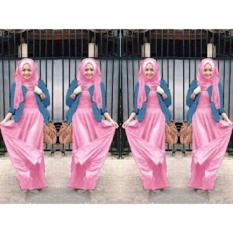 LX PARIS GAMIS 3IN1 DENIM BAJU WANITA DEWASA MURAH MAXI GAMIS CEWEK KEKINIAN GROSIR TANAH ABANG