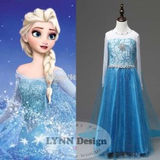 Lynn Design - Baju Dress Kostum Princess Frozen Elsa Anak
