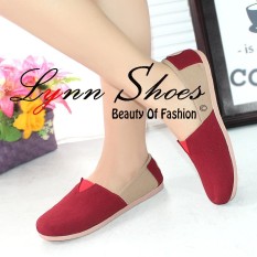 Lynn Sepatu Balet Wakai Wanita Slip On SW1WJM Merah