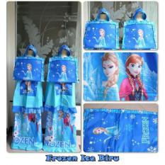 Madeena - Mukena Anak Karakter Frozen Ice Blue - Biru