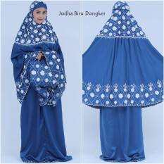 Madeena Mukena Velvet Jodha Biru Dongker