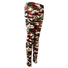 MagiDeal Women Leggings Camouflage Army Printed Stretch Pants Skinny Trousers Beige - intl
