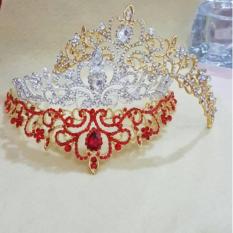 Mahkota Hiasan Rambut Aksesoris Pesta Pengantin Tiara Wedding L8