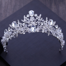 Mahkota Model Korea Menikah Mempelai Wanita Gaun Pengantin Kristal Crown Asesoris Kepala