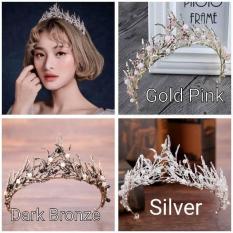 Mahkota Rambut Tiara Wedding Hiasan Rambut Pesta Pengantin CC82
