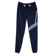 Pria Kasual Twill Desain Elastic Band Olahraga Ankle Banded Celana