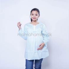 Mama Hamil Baju Hamil Atasan Lengan Panjang Hamil Menyusui Ratih - Biru Muda