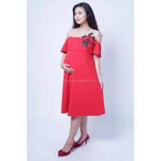Mama Hamil Baju Hamil Dress Hamil Menyusui Pesta Rose Agatha Dress / Dress Hamil Pesta / Dress Hamil Lucu / Dress Hamil Kantor / Dress Hamil Muslim / Dress Hamil Batik / Dress Hamil Modis / Dress Hamil Korea - DRO 827