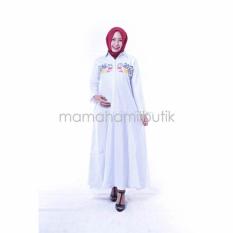 Mama Hamil Baju Hamil Gamis Hamil Menyusui Bunga Mawar Azizah - Biru Muda