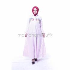 Mama Hamil Baju Hamil Gamis Hamil Menyusui Bunga Mawar Azizah - Merah
