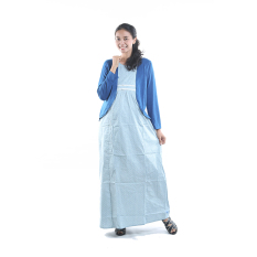 Mama Hamil Baju Hamil Gamis Menyusui Polkadot Bolero - Biru Muda - Free 1 Celana Dalam Hamil