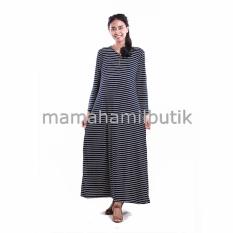 Mama Hamil Baju Hamil Gaun Gamis Hamil Kaos Salur Modis – Putih • Bahan Full Kaos • Terdapat Resleting Depan • Tanpa Tali Belakang • Sangat Nyaman Dipakai • Cocok Untuk Hijab– Free 1 Celana Dalam Hamil